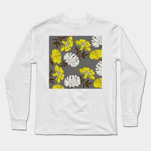 Poppy Yellow and White Flower Long Sleeve T-Shirt